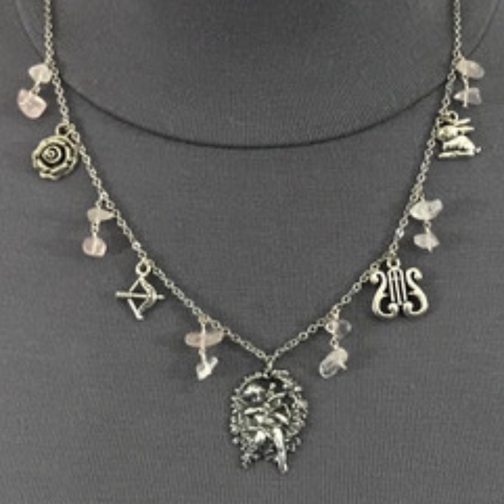 “Eros: God of Love" Cupid Greek Roman Mythology Handmade Necklace, Bow & Arrow